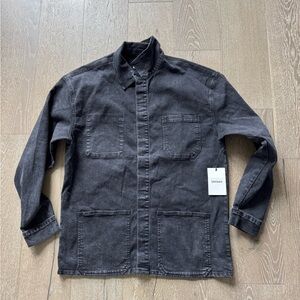 Unison denim black wash chore coat
